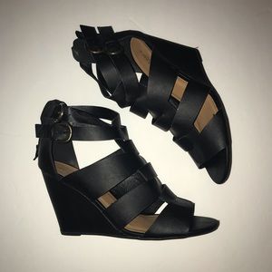 Black Sandal Wedges